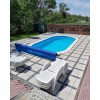 Ovalni montažni bazen GRE ukopni - set (dubina 1,5m)
